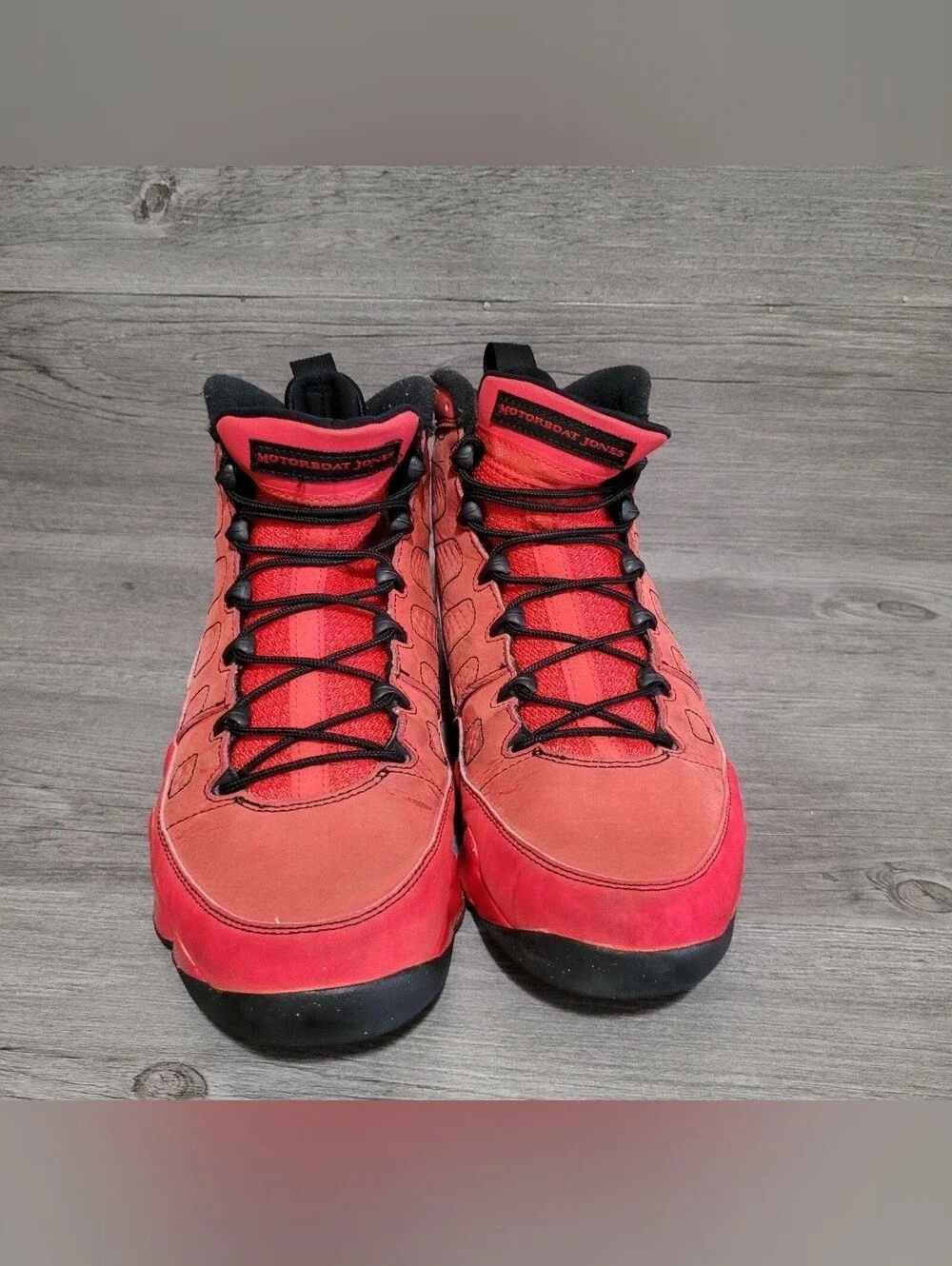 Jordan Retro 9 Motorboat Jones Men's Size 9.5 Red Basketball Shoes